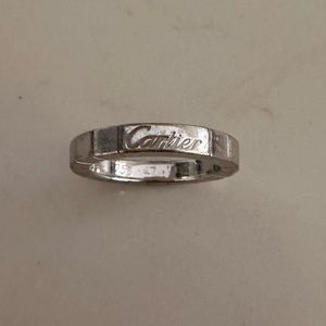 Auth Cartier 18k white gold ring